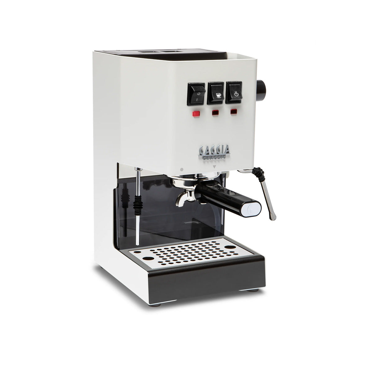 Gaggia Classic Pro E24 Polar White Espresso Machine Brass Boiler
