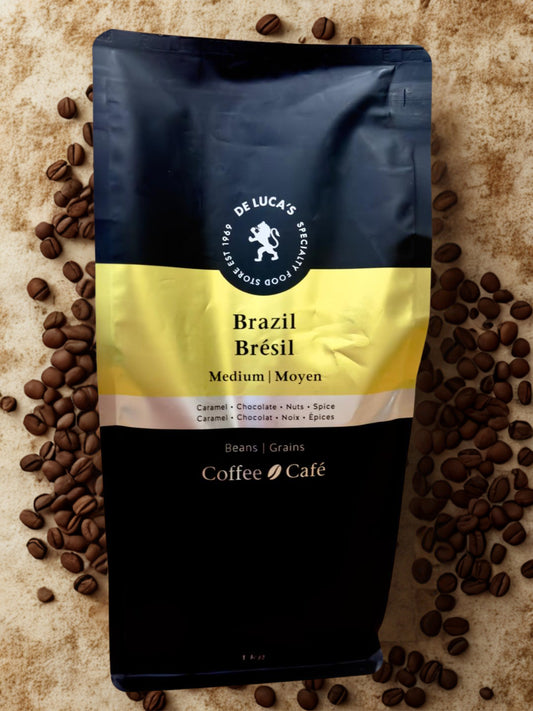 De Luca's Brazil Santos Medium Roast Whole Bean 1kg