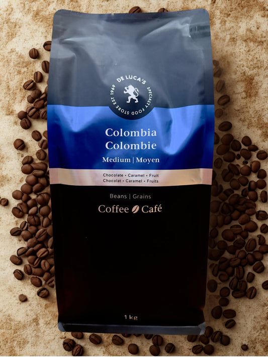 De Luca's Colombia Medium Roast Whole Bean 1kg