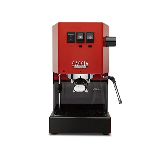Gaggia Classic Pro E24 Cherry Red Espresso Machine Brass Boiler