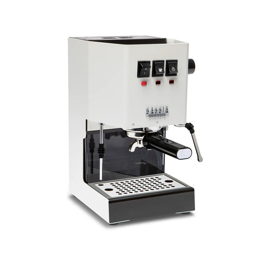 Gaggia Classic Pro E24 Polar White Espresso Machine Brass Boiler