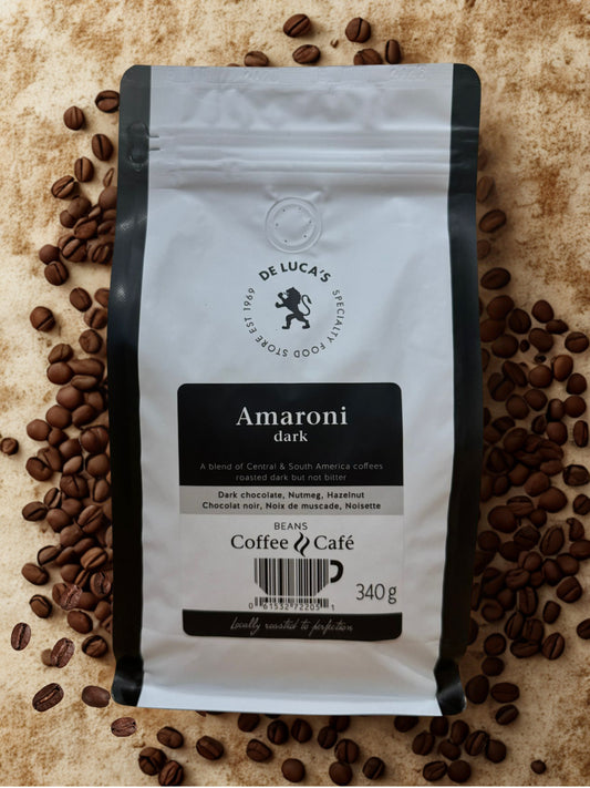 De Luca's Amaroni Dark Roast Whole Bean 340g