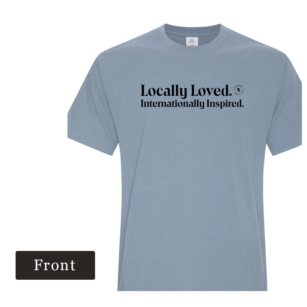 De Luca’s “Locally Loved, Internationally Inspired” T-Shirt