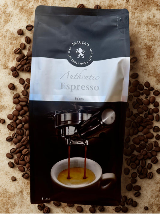 De Luca's Authentic Espresso Medium-Dark Roast Whole Bean 1kg