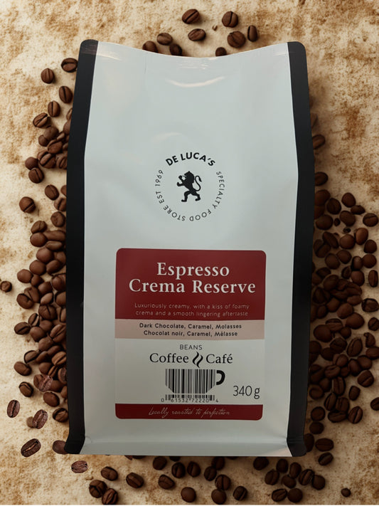 De Luca's Espresso Crema Reserve Whole Bean 340g