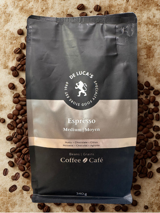 De Luca's Espresso Medium Roast Whole Bean 340g