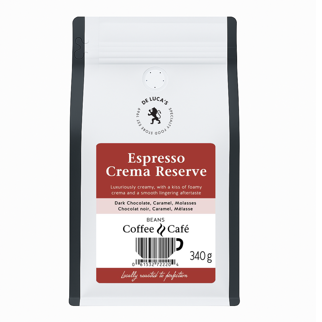 De Luca's Espresso Crema Reserve Whole Bean 340g