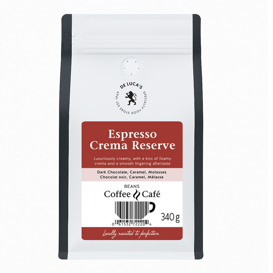 De Luca's Espresso Crema Reserve Whole Bean 340g