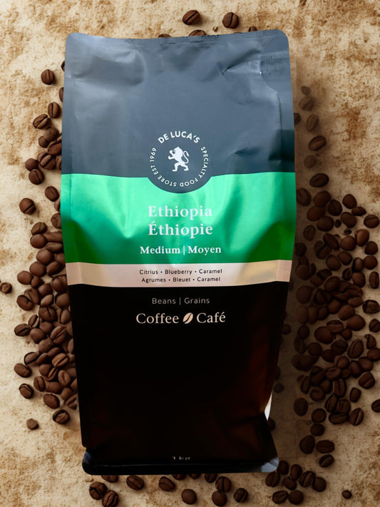 De Luca's Ethiopian Medium Roast Whole Bean 1kg