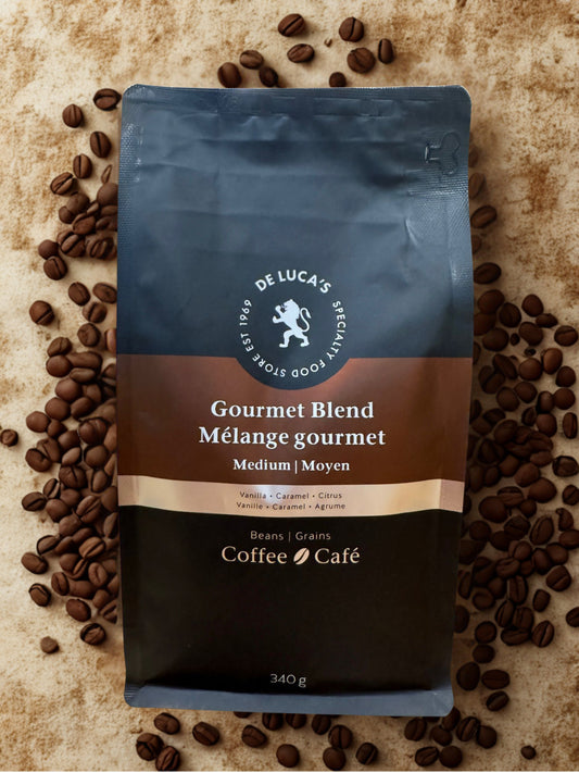 De Luca's Gourmet Blend Medium Roast Whole Bean 340g